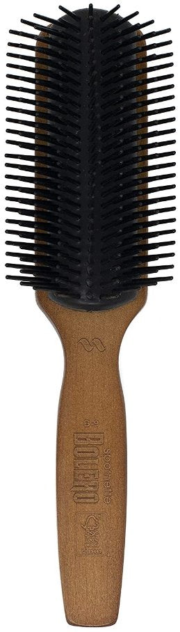 Bolero Men’s Flared Nylon Bristle 9 Row Styler Hair Brush