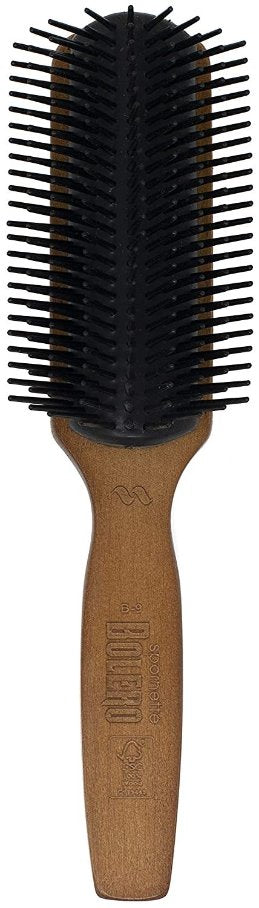 Mens Boar Bristle Hair Brush Natural Wooden Club Style Brush For Men Styling