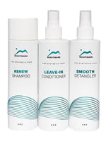 beautimark 3 piece synthetic hair care kit renew shampoo, leave in conditioner, smooth detangler