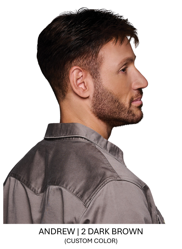 Andrew V-Looped Oversized Top of Head | Men's Hair Replacement System