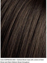 ESPRESSO MIX DARKEST BRWON BASE WITH A BLEND OF DARK BRWON AND WARM MEDIUM BROWN THROUGHOGHT