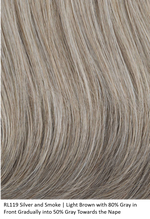 RL119 Silver and Smoke | Light Brown with 80% Gray in Front Gradually into 50% Gray Towards the Nape