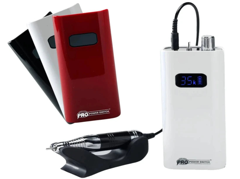 Pro Power Switch Portable File - Red, Black & White