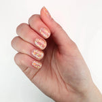 Hi, Bye - Nail Lacquer is a vibrant neon orange and yellow blend that evokes the warmth of a golden sunset. Its lively hue captures the essence of a sunlit horizon.