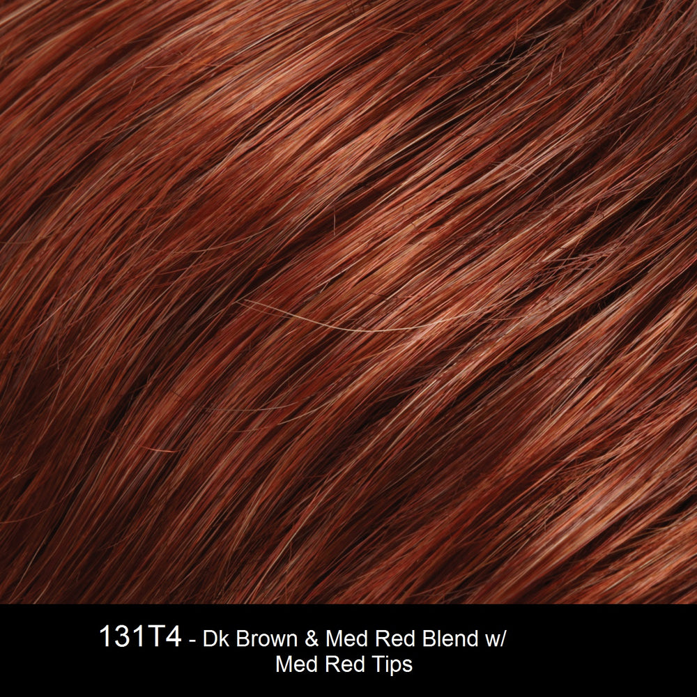 131T4S4 | Dark Brown and Medium Red Blend with Medium Red Tips, Shaded with Dark Brown