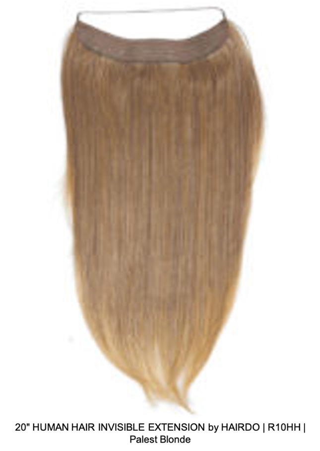 20" HUMAN HAIR INVISIBLE EXTENSION by HAIRDO | R10HH | Palest Blonde