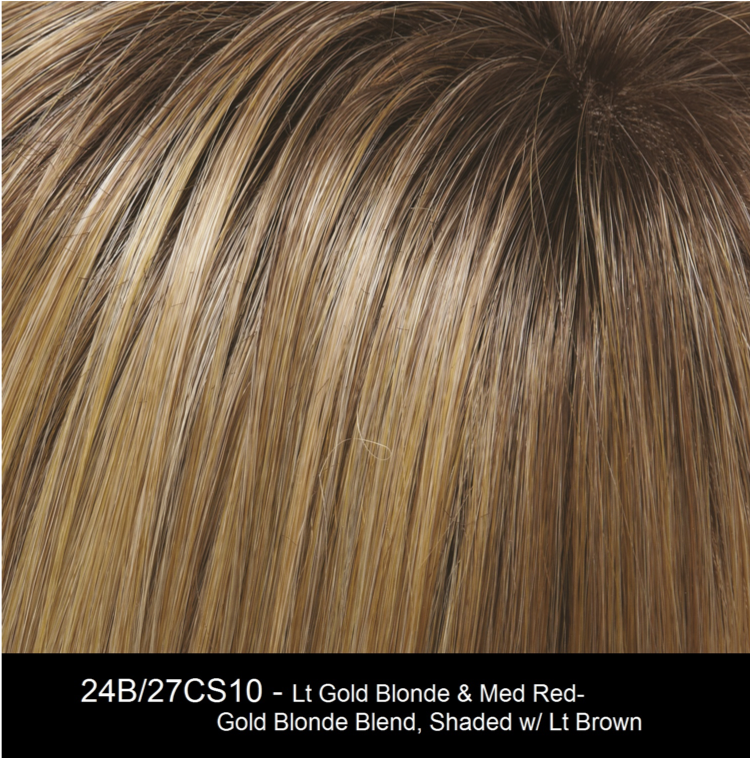 24B/27CS10 SHADED BUTTERSCOTCH | Light Gold Blonde and Medium Red-Gold Blonde Blend, Shaded with Light Brown