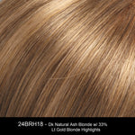 24BRH18 | Dark Natural Ash Blonde with 33% Light Gold Blonde Highlights
