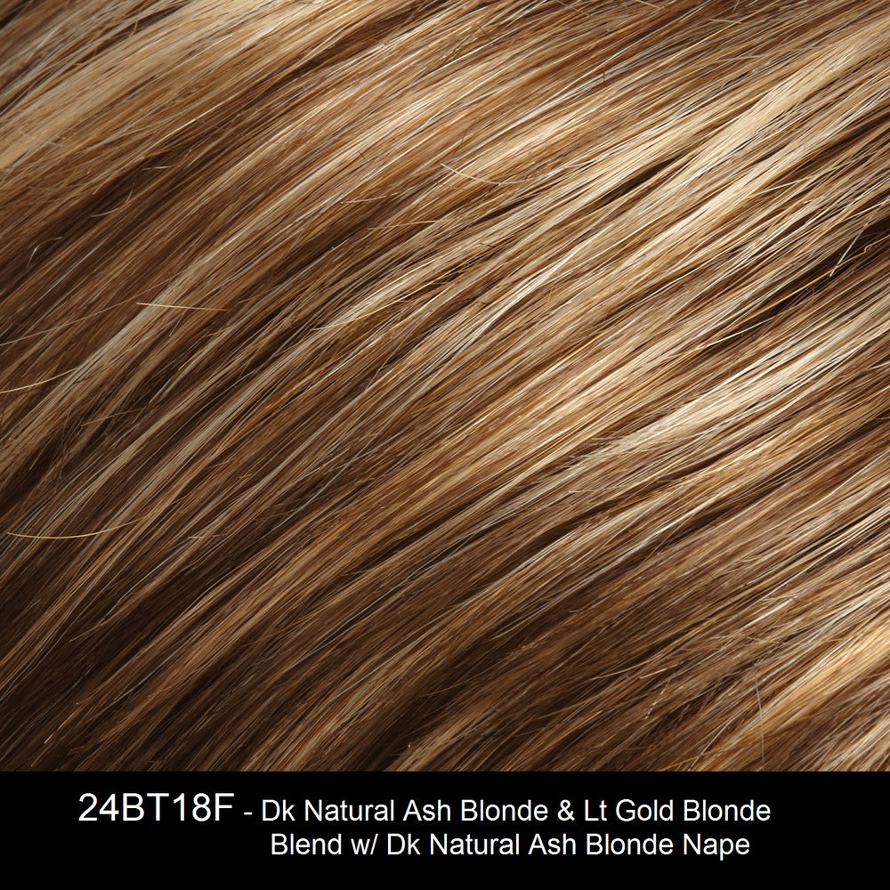 24BT18F | Dark Natural Ash Blonde & Light Golden Blonde Blend w/Dark Natural Ash Blonde Nape