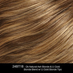 24BT18 | Dark Natural Ash Blonde and Light Gold Blonde Blend with Light Gold Blonde Tips