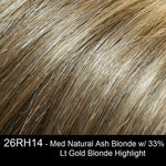 26RH14 | Medium Natural Ash Blonde with 33% Light Gold Blonde Highlights