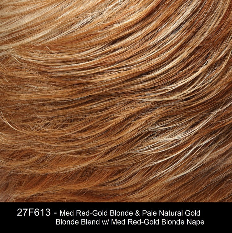 27F613 | Medium Red-Gold Blonde and Pale Natural Gold Blonde Blend with Medium Red-Gold Blonde Nape