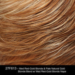 27F613 | Medium Red-Gold Blonde and Pale Natural Gold Blonde Blend with Medium Red-Gold Blonde Nape