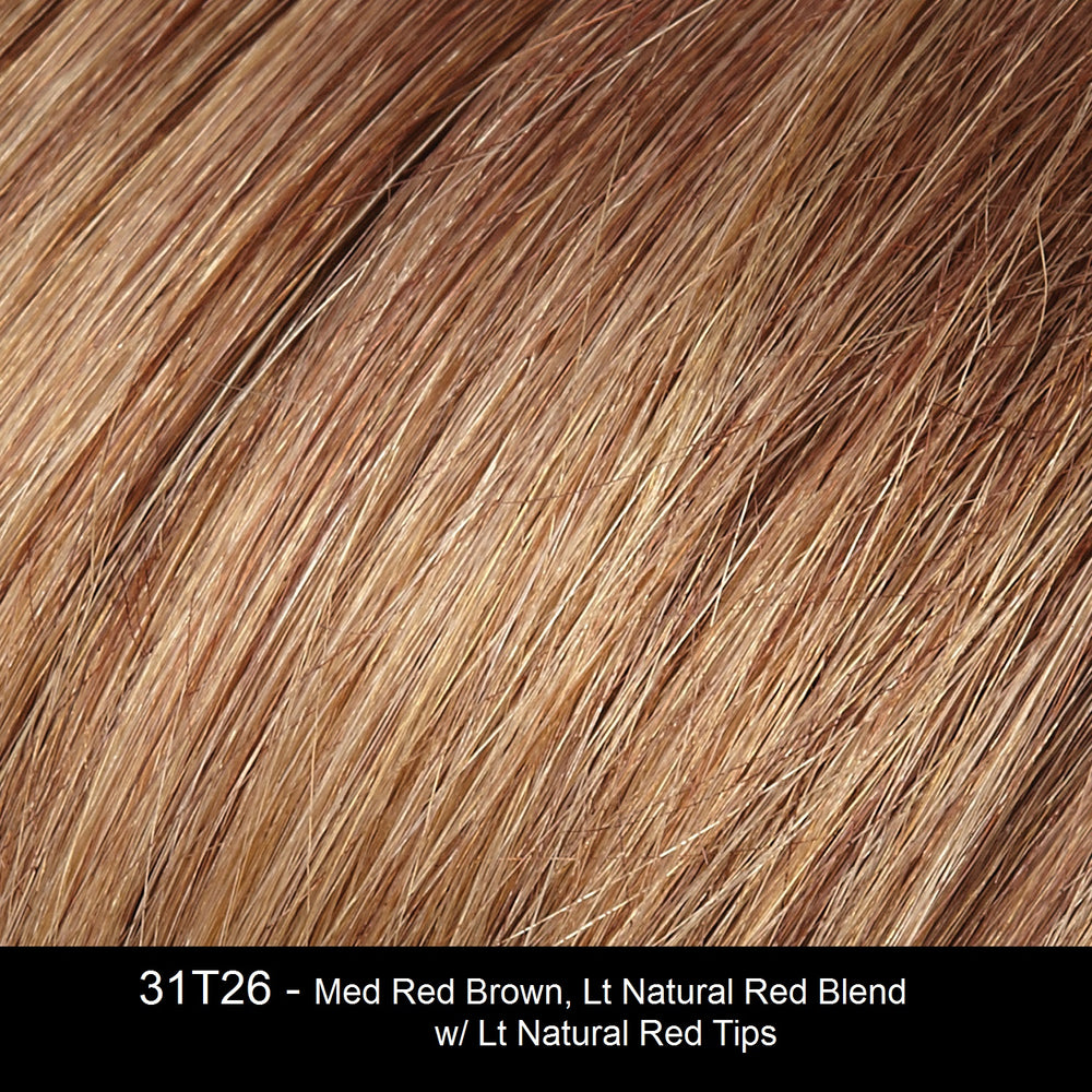 31T26 - Med Red Brown, Lt Natural Red Blend w/ Lt Natural Red Tips