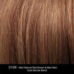 31/26 Medium Natural Red Brown and Medium Red Gold Blonde Blend