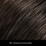 34 PEPPERCORN | Dark Brown with 5% Pure White
