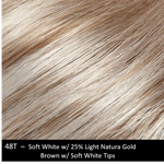 48T RAW SUGAR | Soft White with 25% Light Natural Gold Brown with Soft White Tips