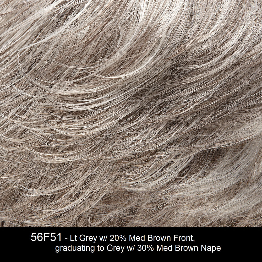 56F51 | Light Grey w/20% Medium Brown Front, graduating to Grey w/30% Medium Brown Nape