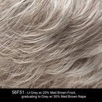 56F51 OYSTER | Light Grey with 20% Medium Brown Front, graduating to Grey with 30% Medium Brown Nape