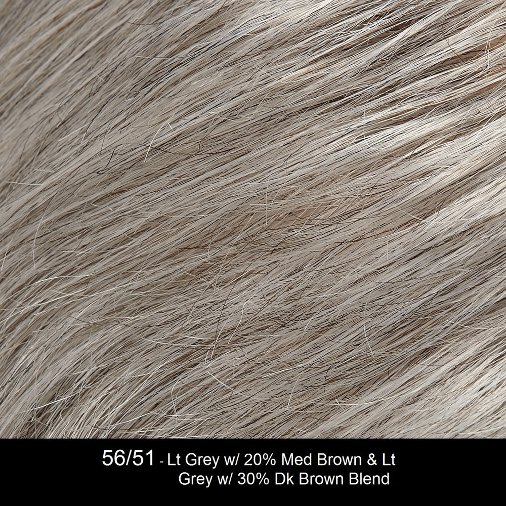 56/51 - Light Grey with 20% Medium Brown Front, graduating to Grey with 30% Medium Brown Nape