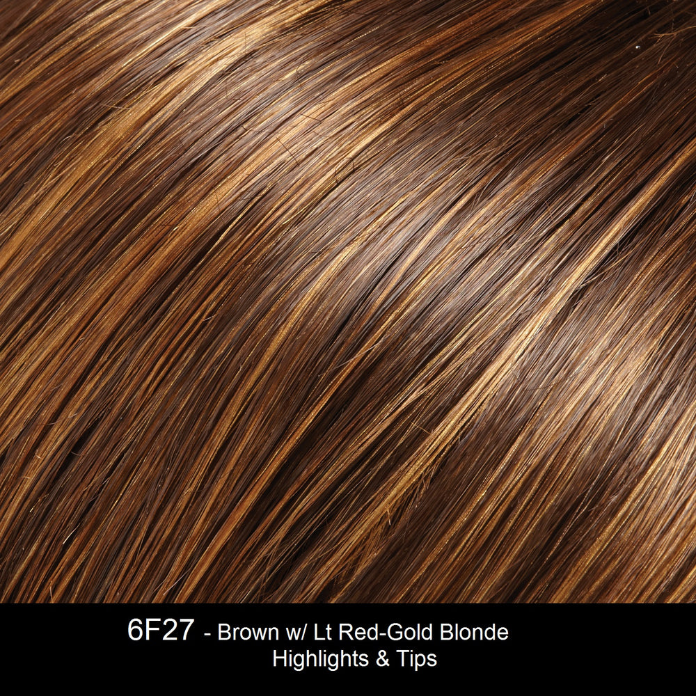 6F27 | Brown w/Light Red-Golden Blonde Highlights & Tips
