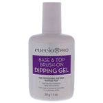 Base and Top Brush-On Dipping Gel by Cuccio Pro for Women - 1 oz Nail Gel 