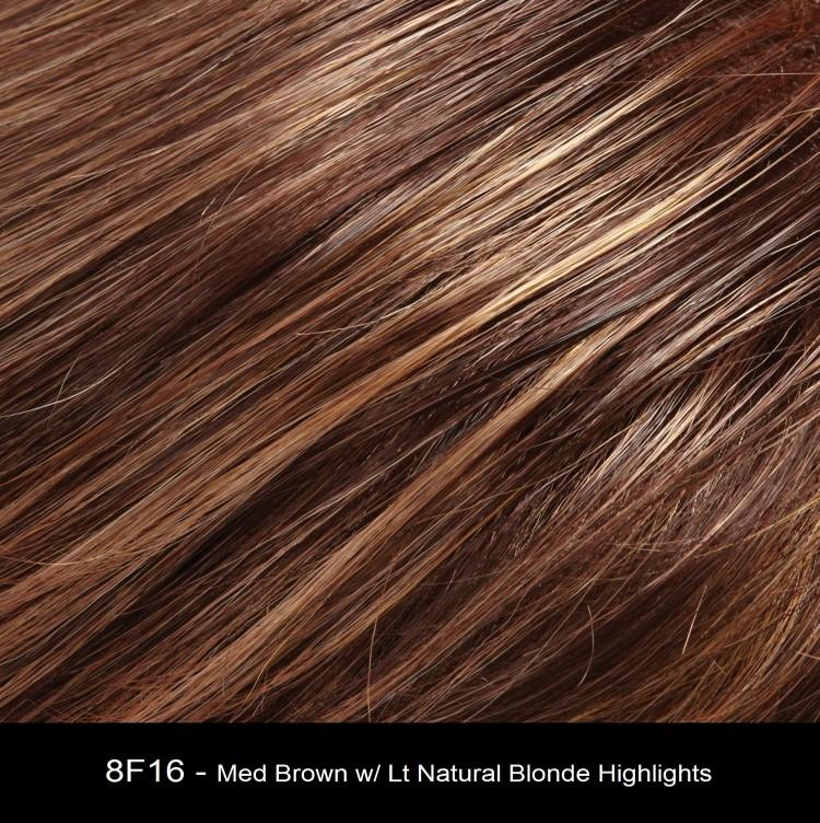 8F16 ROCKY ROAD | Medium Brown with Light Natural Blonde Highlights