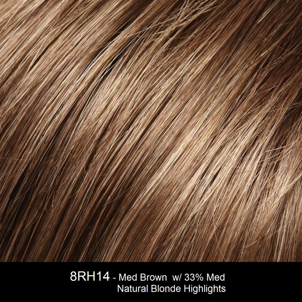 8TH14 - Med Brown w/ 33% Med Natural Blonde Highlights