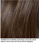 AMARETTO & CREAM | Dark Brown roots with overall Medium Brown base with Honey Blonde highlights