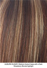 AUBURN SUGAR | Medium Auburn base with a Dark Strawberry Blonde highlight