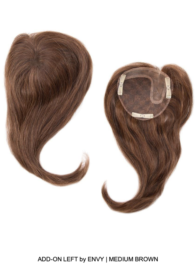 Add-On Left Part Human Hair / HF Synthetic Blend Topper