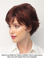 ADELLE by RENE OF PARIS | CHERRY COLA | Dark Auburn base color with brighter Red chunk highlights
