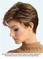 ADVANCED FRENCH by RAQUEL WELCH | RL8/29 HAZELNUT | Warm Medium Brown evenly blended with Ginger Blonde