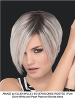 AMAZE by ELLEN WILLE | SILVER BLONDE ROOTED | Pure Silver White and Pearl Platinum Blonde blend