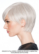 ANGLED CUT by HAIRDO | R56/60 SILVER MIST | Lightest Grey Evenly Blended with Pure White