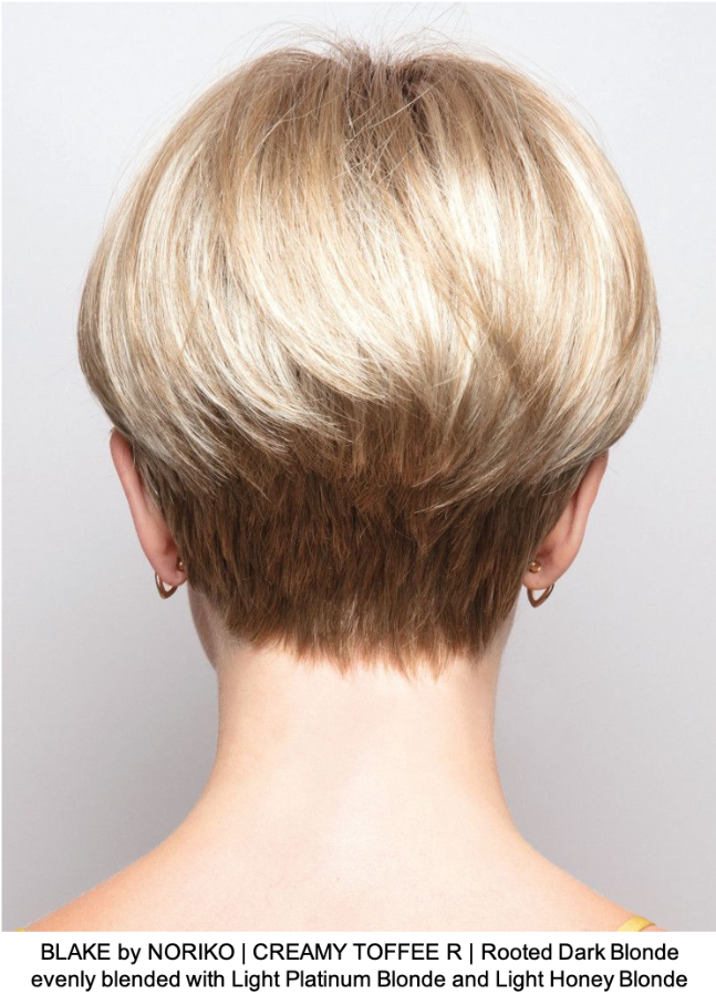 BLAKE by NORIKO | CREAMY TOFFEE R | Rooted Dark Blonde evenly blended with Light Platinum Blonde and Light Honey Blonde 
