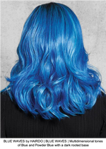 BLUE WAVES by HAIRDO | BLUE WAVES | Multidimensional tones of Blue and Powder Blue with a dark rooted base
