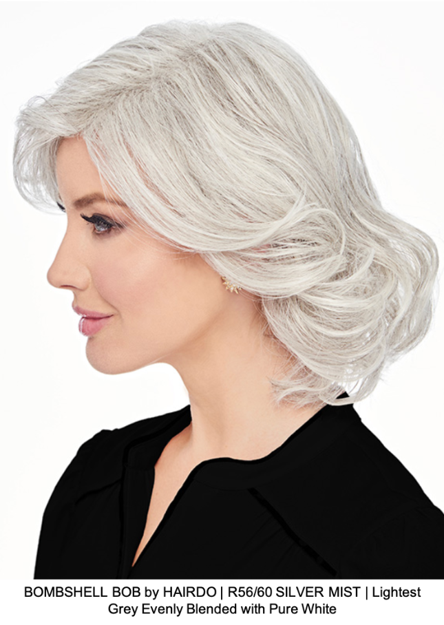 BOMBSHELL BOB by HAIRDO | R56/60 SILVER MIST | Lightest Grey Evenly Blended with Pure White