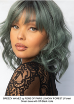 BREEZY WAVEZ by RENE OF PARIS | SMOKY FOREST | Forest Green base with Off-Black roots
