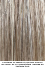CHAMPAGNE WITH APPLE PIE | Light Brown Blonde root with mixture of Ash Blonde, Lightest Blonde, Pure Blonde, and Light Neutral Blonde 