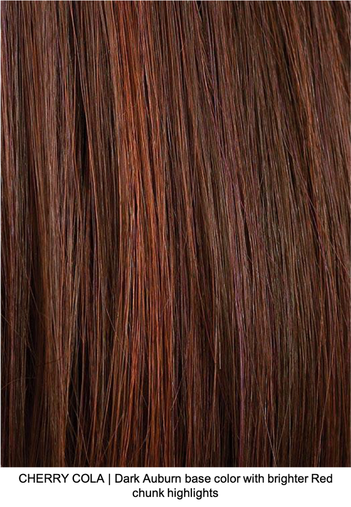 CHERRY COLA | Dark Auburn base color with brighter Red chunk highlights