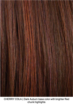 CHERRY COLA | Dark Auburn base color with brighter Red chunk highlights