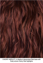 CHERRY MERLOT | A Medium descendant Red base with finely woven Cherry Red highlights