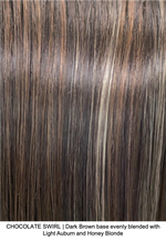 CHOCOLATE SWIRL | Dark Brown base evenly blended with Light Auburn and Honey Blonde