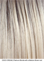 COCO CREAM | Platinum Blonde with a Medium Brown root