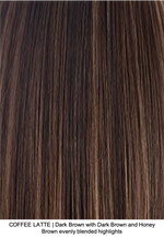 COFFEE LATTE | Dark Brown with Dark Brown and Honey Brown evenly blended highlights