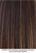 COFFEE LATTE | Dark Brown with Dar Brown and Honey Brown evenly blended highlights