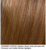 CREAMED COFFEE | Medium Brown roots and base with Cinnamon and Golden Blonde highlights