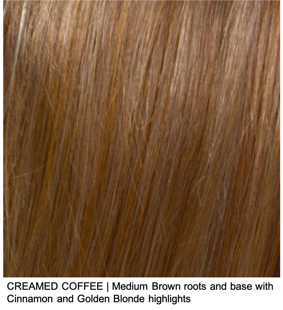 CREAMED COFFEE | Medium Brown roots and base with Cinnamon and Golden Blonde highlights