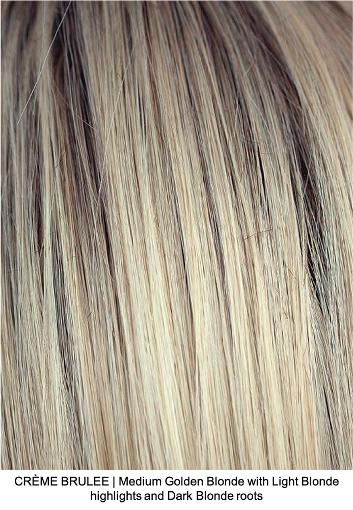 Creme Brulee | Medium Golden Blonde with Light Blonde highlights and Dark Blonde roots 
